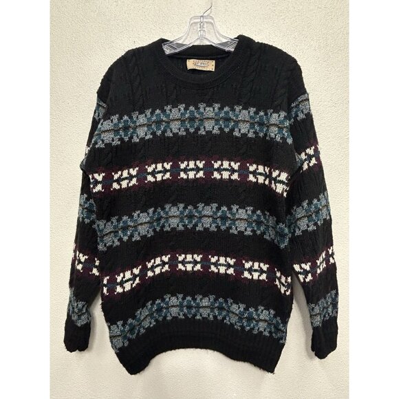 Portland Sweater Co Vintage Mens Sweater Medium USA Made Textured Knit Grandpa - Picture 1 of 4